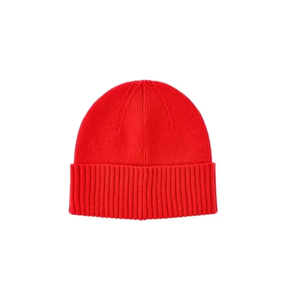 Time and Tru Women's Coordinate Beanie, One Size Fits Most, Red With White Glove
